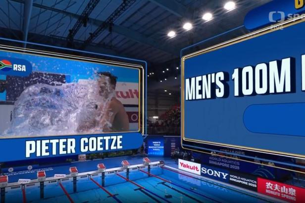 Pieter Coetze překvapivě zvítězil na znakařské stovce