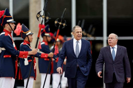 Ruský ministr zahraničí Sergej Lavrov na návštěvě v Brazílii Zdroj: Reuters