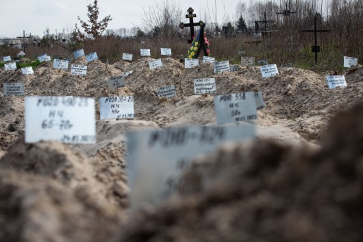 Hřbitov převážně neidentifikovaných těl u města Brovary,  Autor: Oleksii Chumachenko,  Zdroj: Profimedia/Anadolu Agency/ABACAPRESS.COM